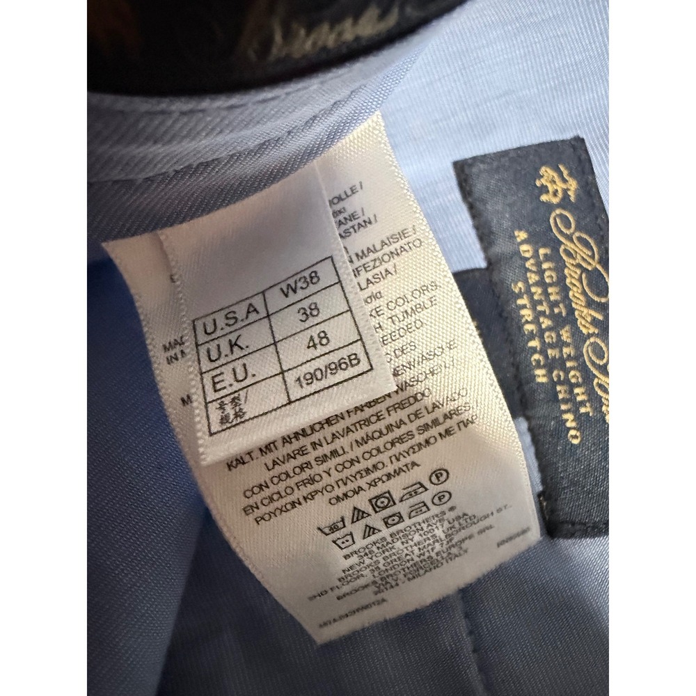 Brooks Brothers Chino Shorts Mens 38 Navy Blue Excellent Advantage Stretch 9in - Picture 3 of 8